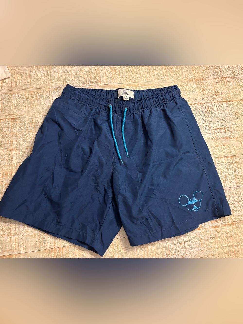 Men's Navy Swim Shorts with Mickey Mouse sz M